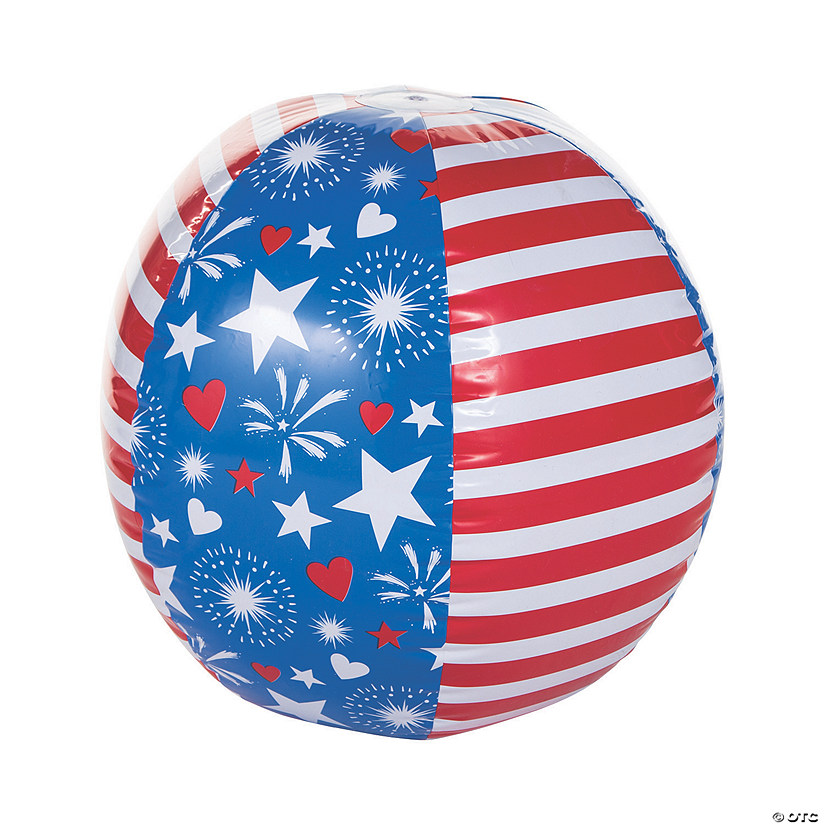 Inflatable 30" Patriotic Giant Beach Ball Image