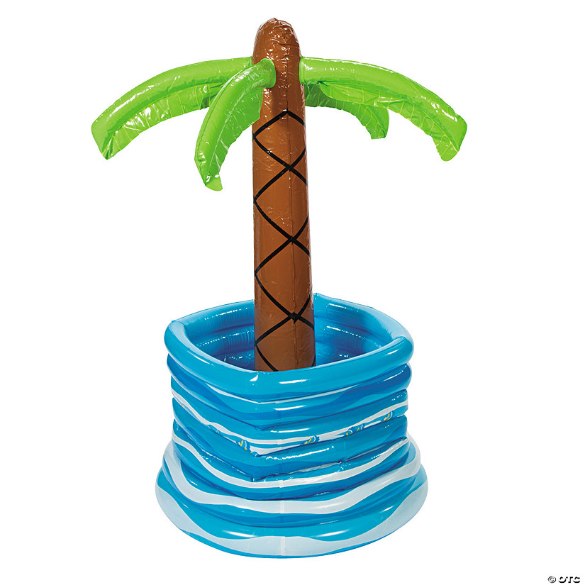 Inflatable Palm Tree in Pool Cooler