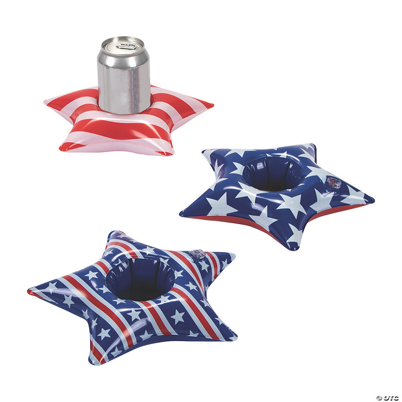 Inflatable Patriotic Star Coasters - 12 Pc. Image