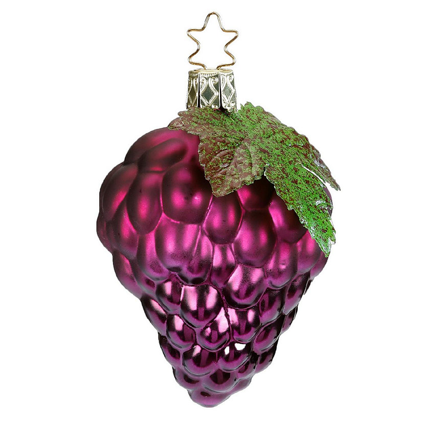 Inge Glas Harvest Grapes German Glass Christmas Tree Ornament FREE BOX Image