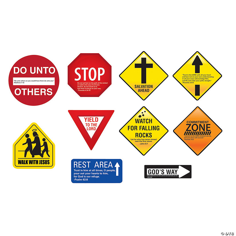 Inspirational Road Sign Wall Decorations - 10 Pc. Image