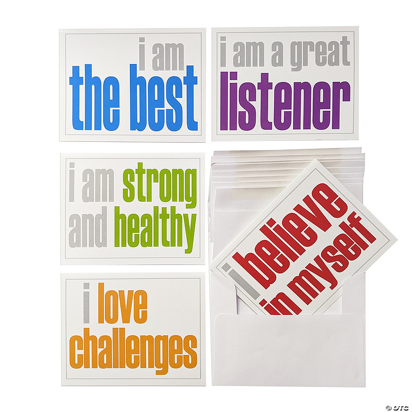 Inspired Minds Positivity Booster Set, Note Cards and Envelopes, 2 Each of 5 Titles Image