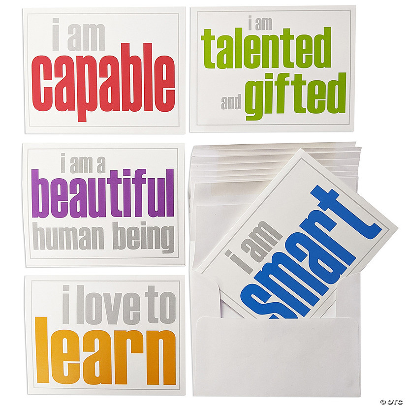 Inspired Minds Self-Esteem Booster Set, Note Cards and Envelopes, 2 Each of 5 Titles Image