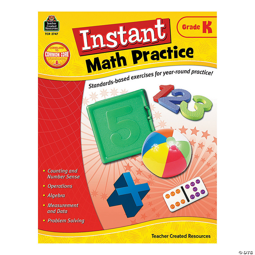 Instant Math Practice Grade K Image