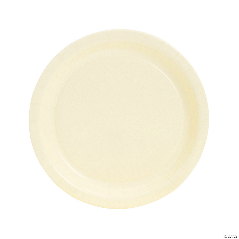 Ivory Paper Dinner Plates - 24 Ct. Image
