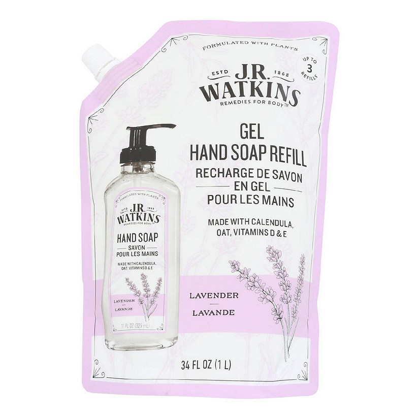 J.R. Watkins - Hand Soap Gel Refill Lavender - Case of 3-34 FZ Image