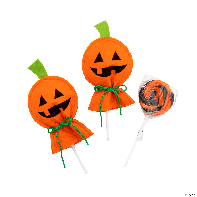 Jack-O&#8217;-Lantern Lollipop Covers - 12 Pc. Image