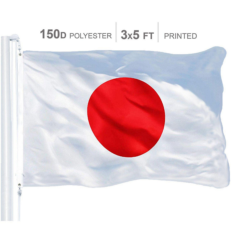 Japan Japanese Flag 150D Printed Polyester 3x5 Ft Image