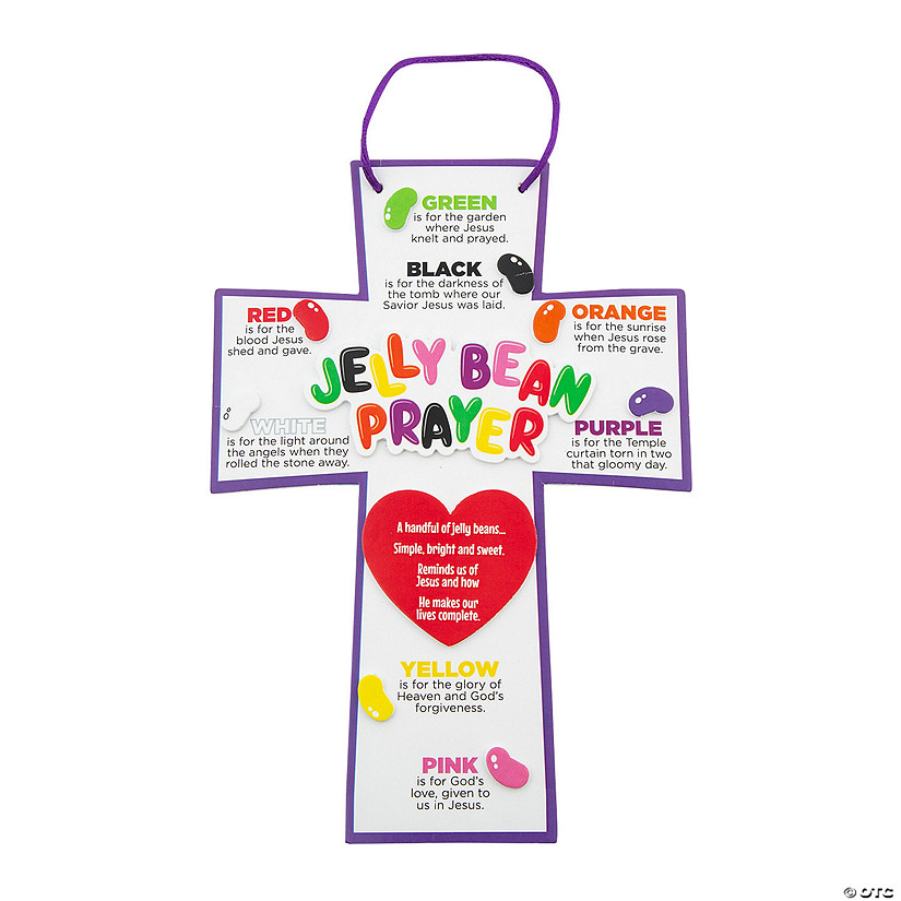 Jelly Bean Prayer Cross Craft Kit - Makes 12 Image