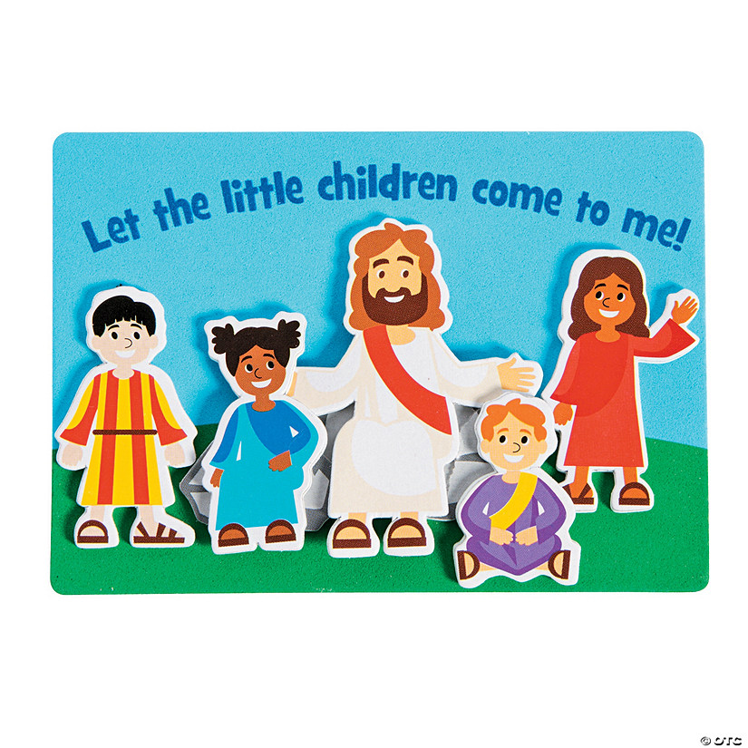 Jesus & the Children Magnet Craft Kit - Makes 12 Image