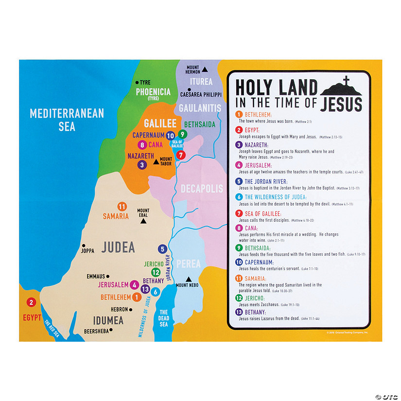 Jesus Holy Land Map Image