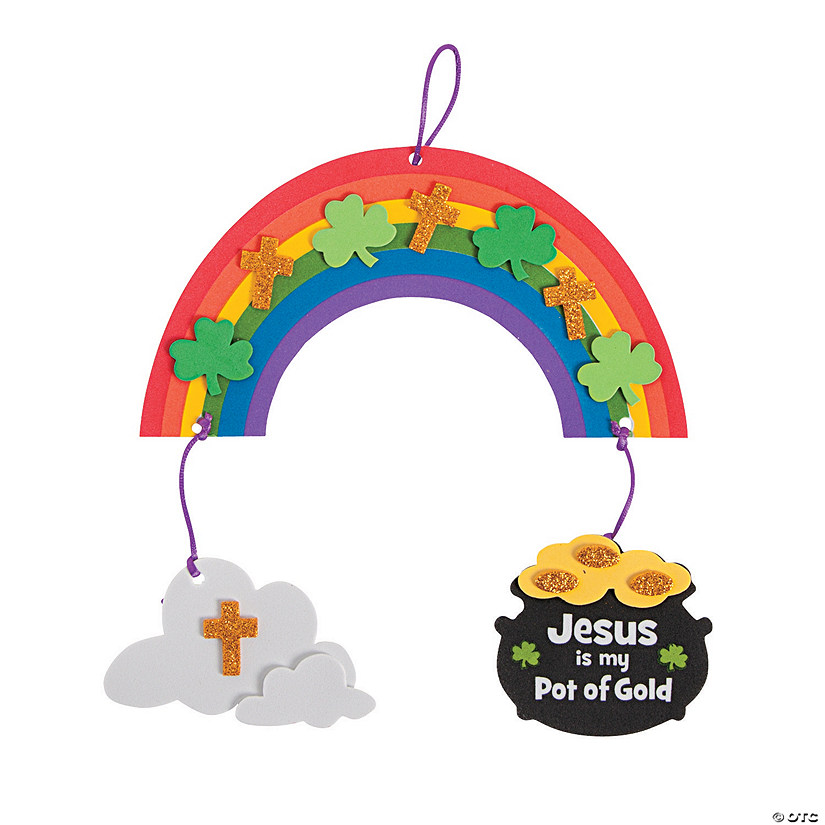 Jesus Is My Pot of Gold St. Patrick's Day Mobile Craft Kit - Makes 12 Image