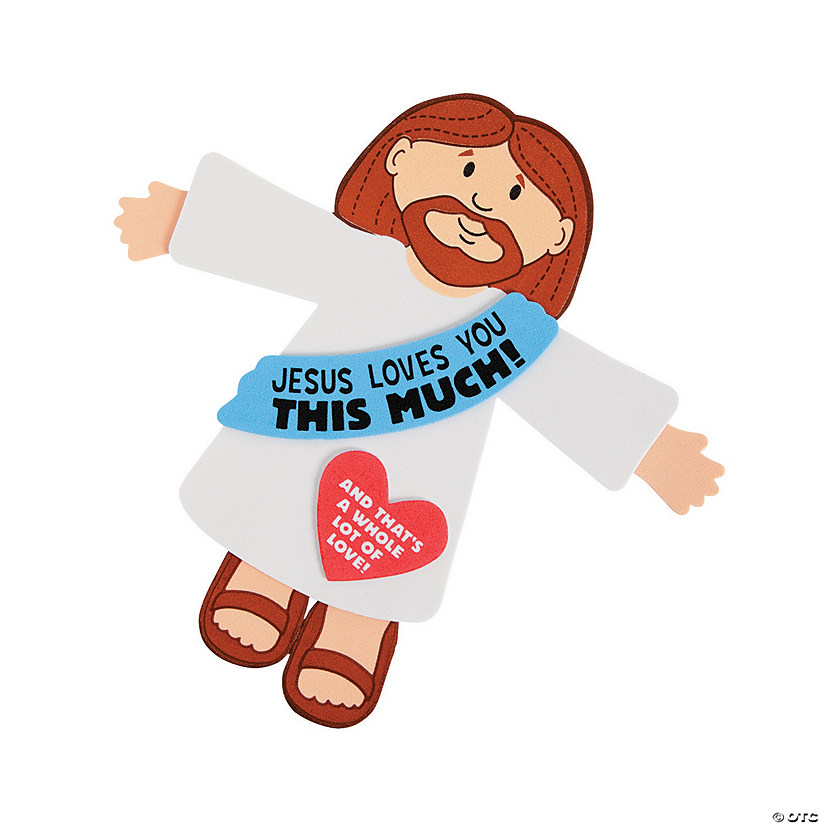 "Jesus Loves You This Much" Cut Out - Makes 12 Image