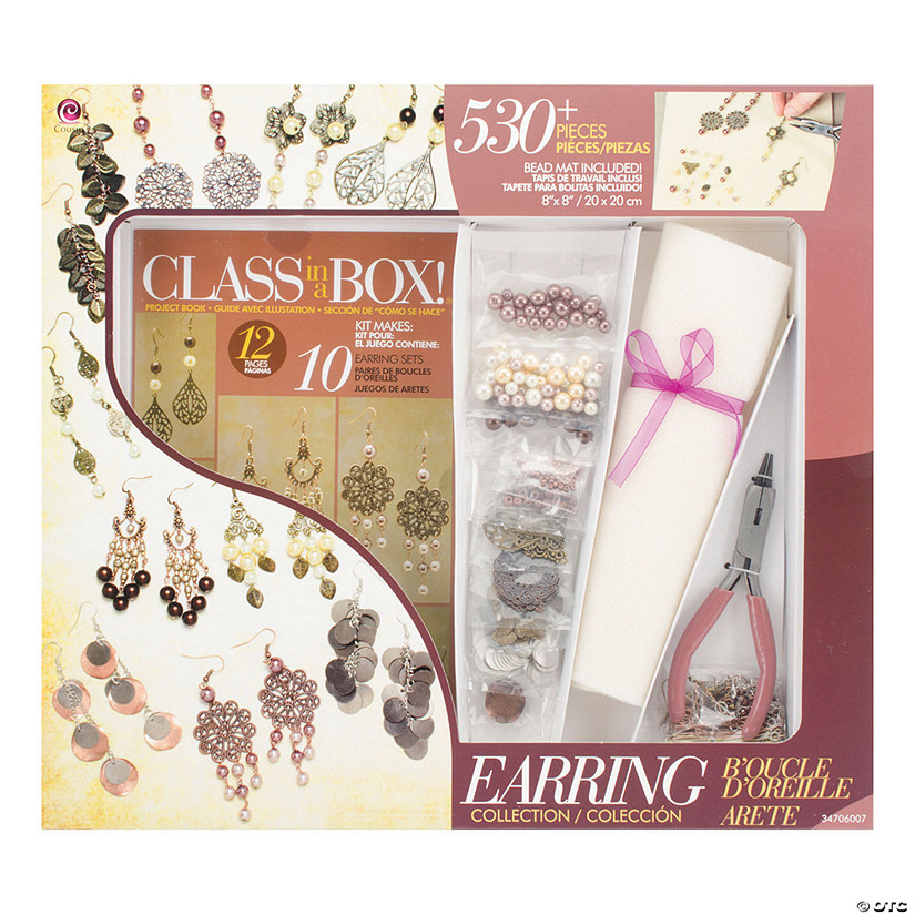 Jewelry Basics Class In A Box Kit-Gold & Copper Earrings Image