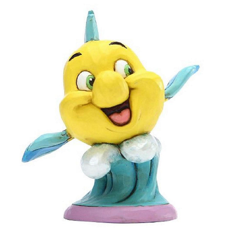 Jim Shore Disney Traditions Flounder Personality Pose Figurine 6005955 New Image