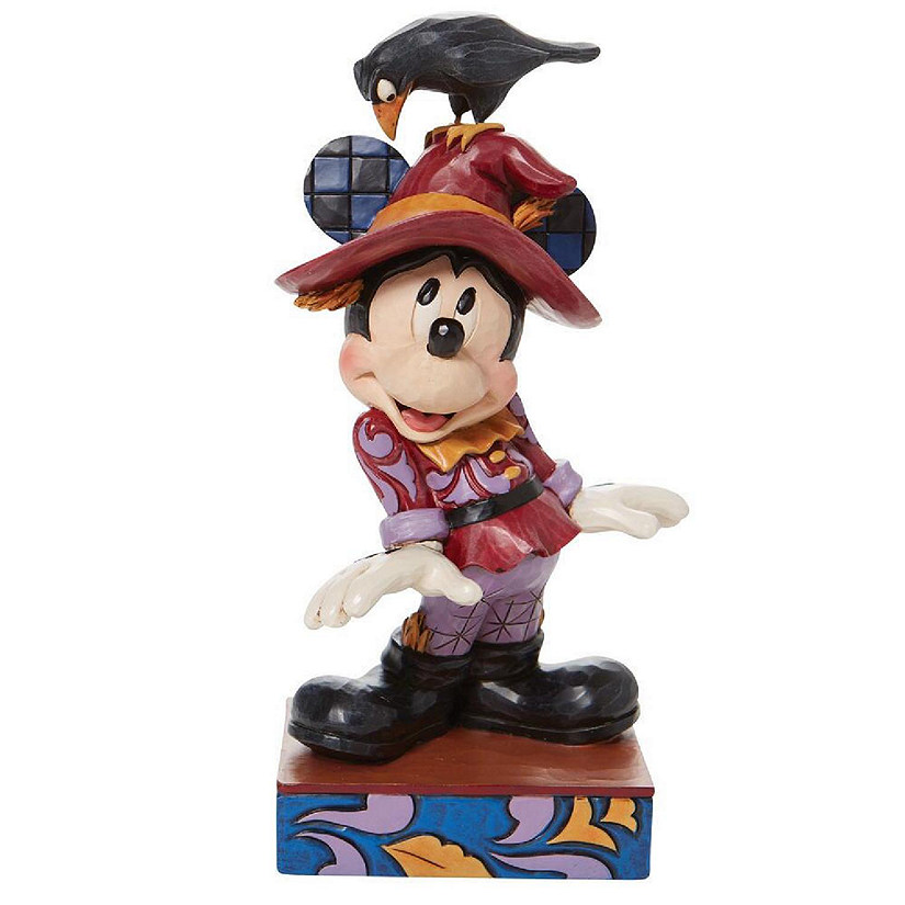 Jim Shore Disney Traditions Scarecrow Mickey Mouse Figurine 7.6 Inch 6010862 Image