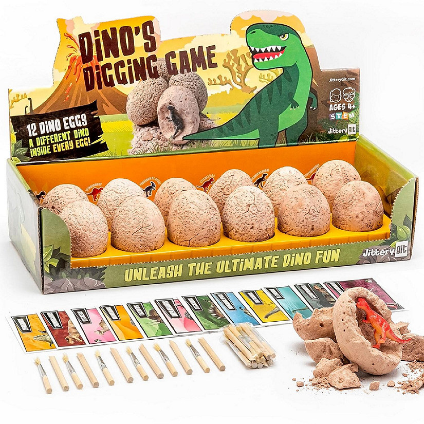 JITTERYGIT 12 Dino Eggs STEM Dinosaur Toy For Kids Image