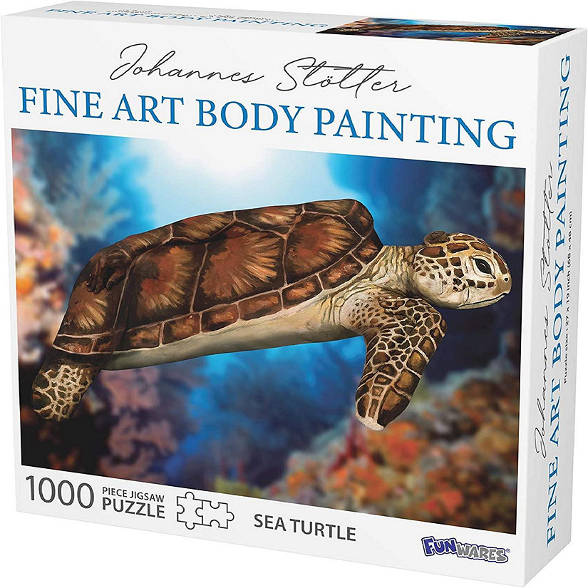 Johannes Stotter Sea Turtle Body Art 1000 Piece Jigsaw Puzzle Image
