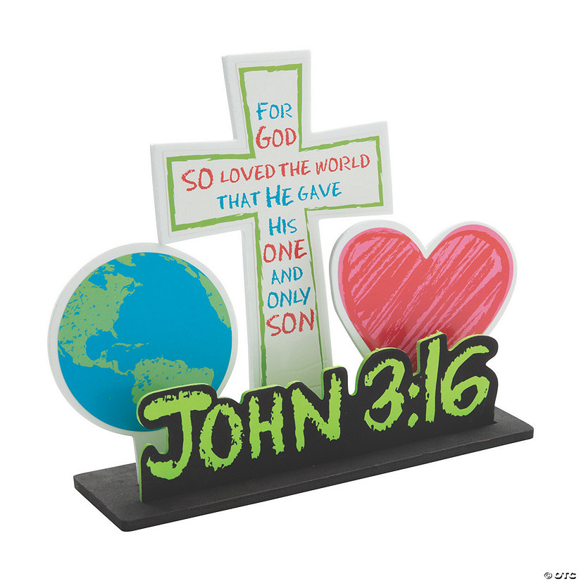 John 3:16 Stand-Up Craft Kit - Makes 12 Image
