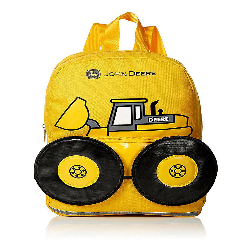 John Deere Boys' Tractor Toddler Backpack (13", Yellow) Image