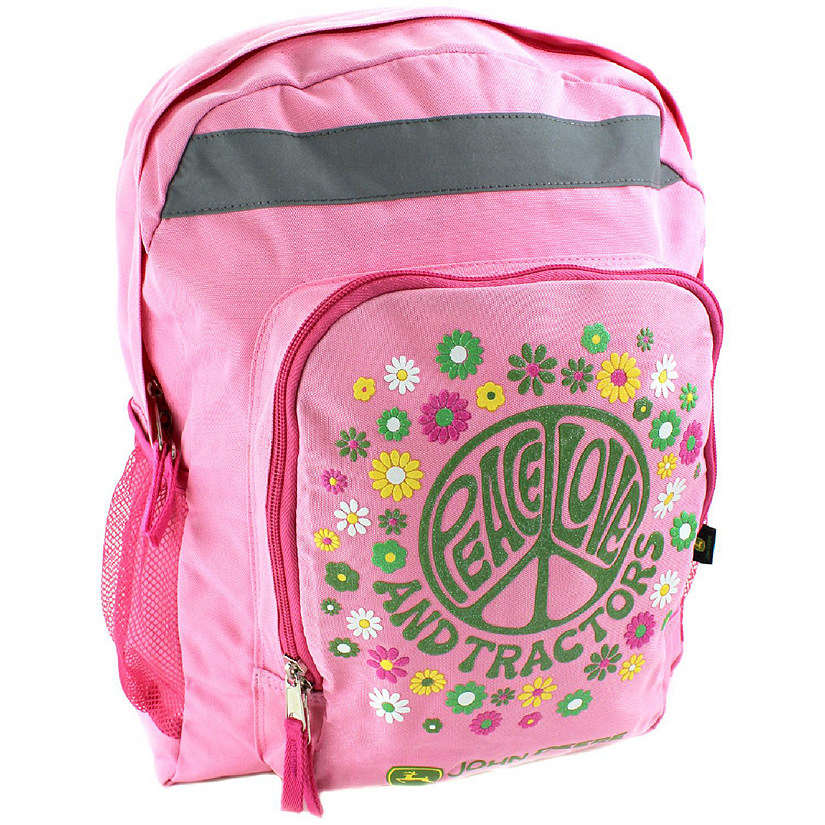 John Deere Peace Youth 16 inch Pink Backpack (Girls/Kids/Teen) Image