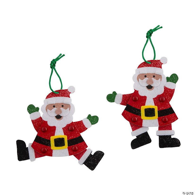 Jointed Santa Ornament Craft Kit - Makes 12 Image