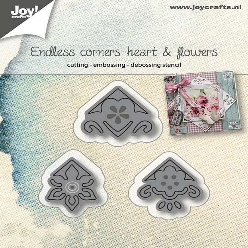 Joy! Crafts Die  Endless corner  Heart and flowers Image