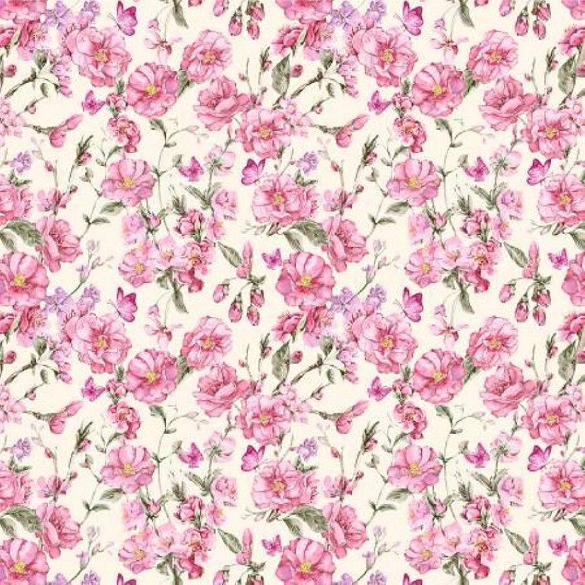 Judys Bloom Floral Anthemy Rose by Eleanor Burns Cotton Fabric for Benartex BTY Image