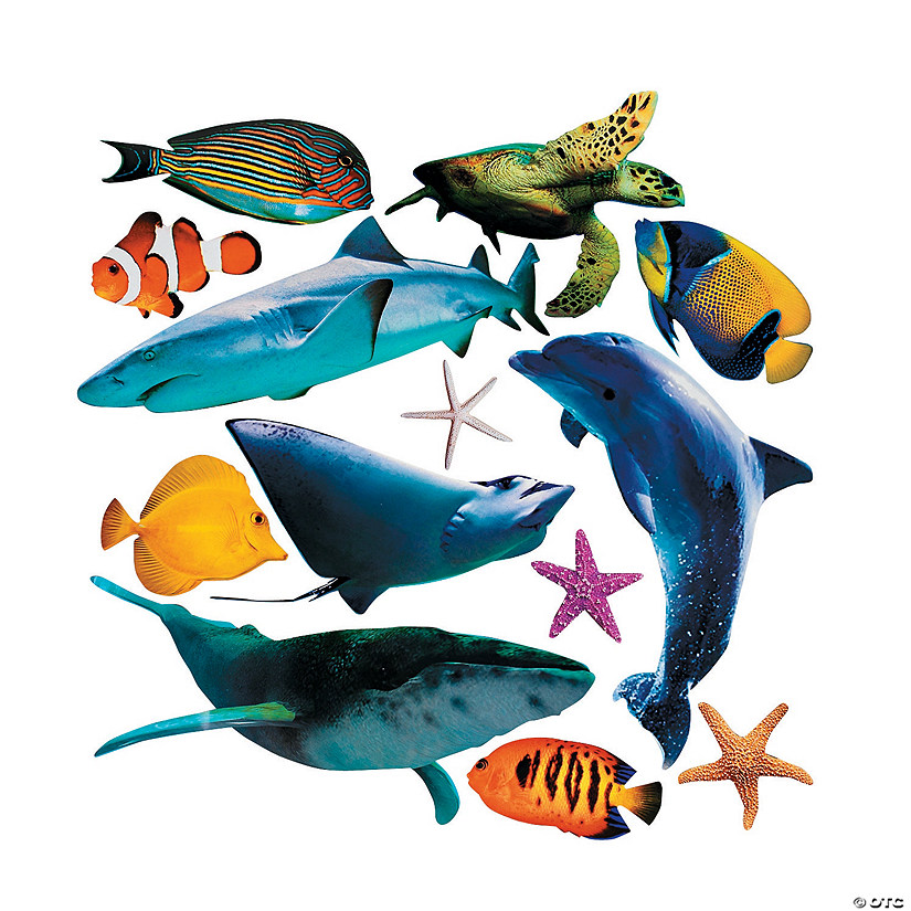 Jumbo Realistic Sea Life Cutouts - 13 Pc. Image