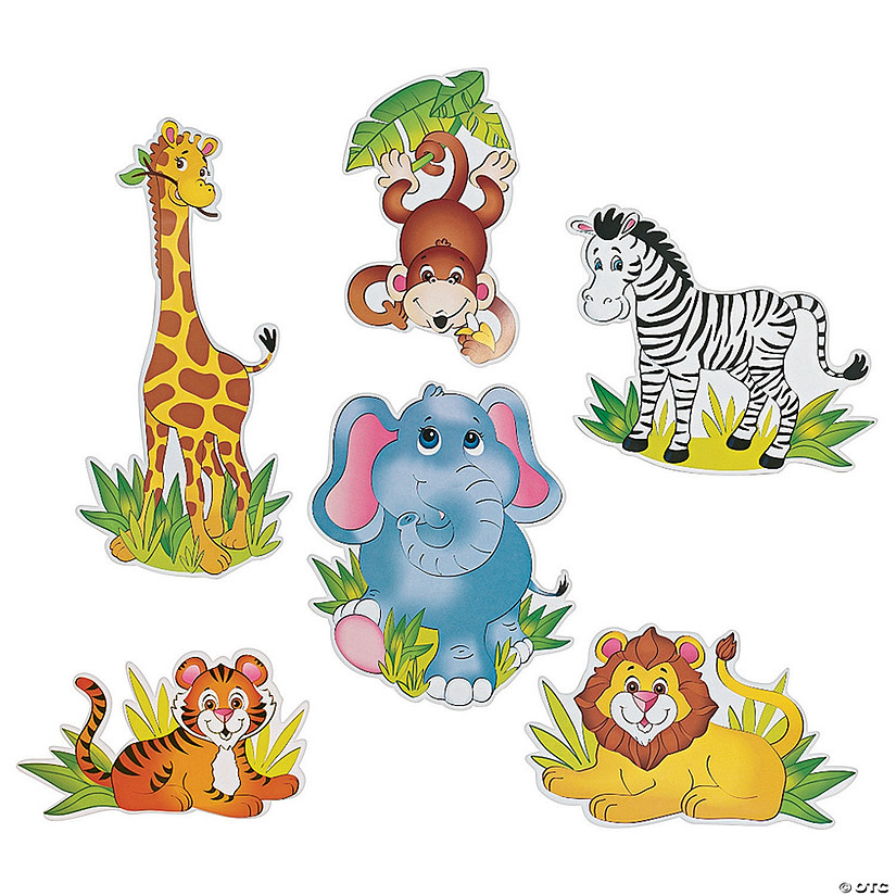 Jumbo Zoo Animal Cutouts - 6 Pc. Image