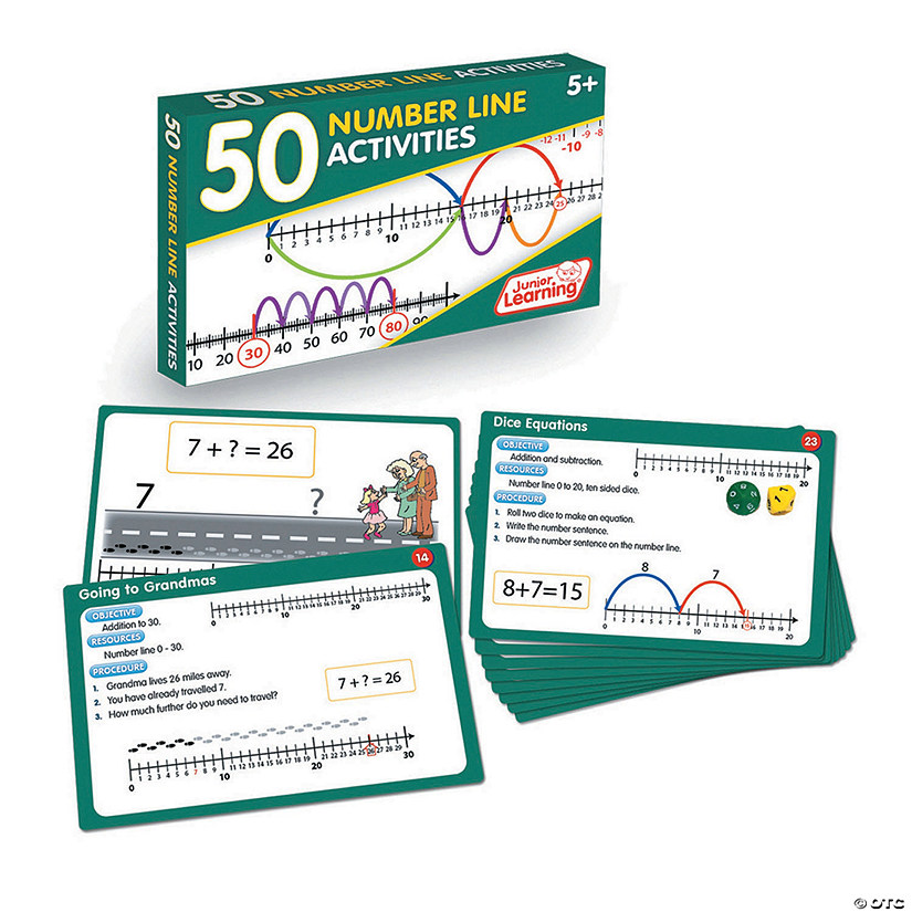 Junior Learning 50 Number Line Activities (Activity Cards Set) Image