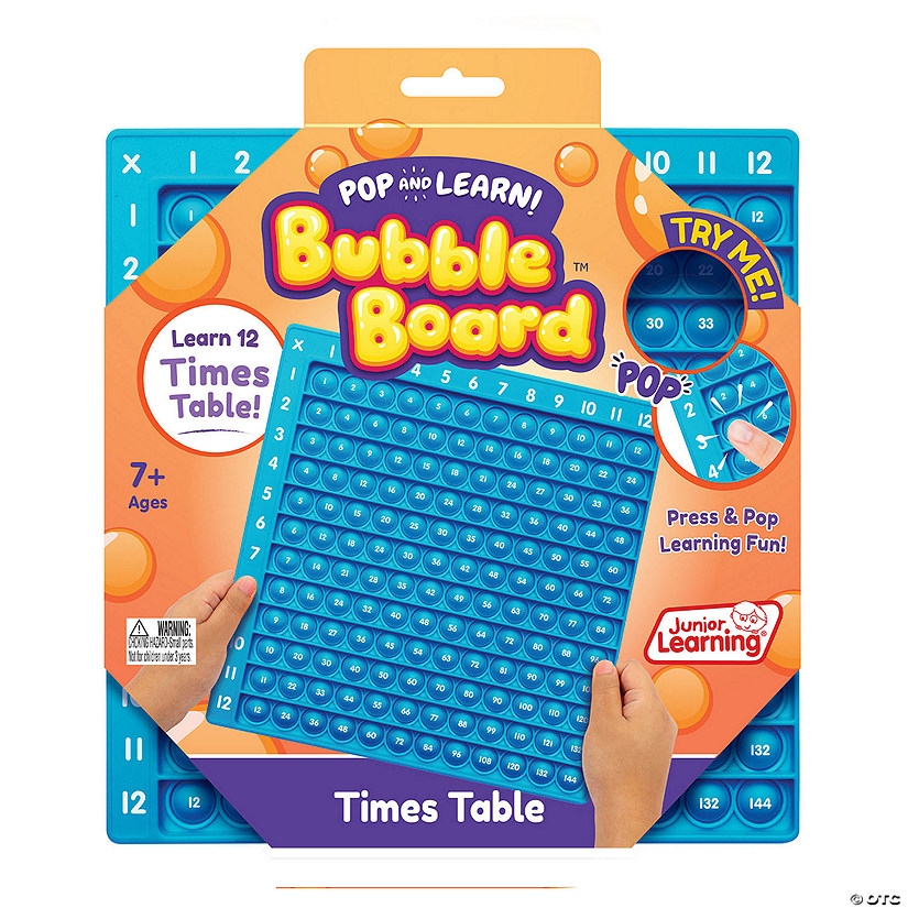 Junior Learning Times Table Pop and Learn Bubble Board Image