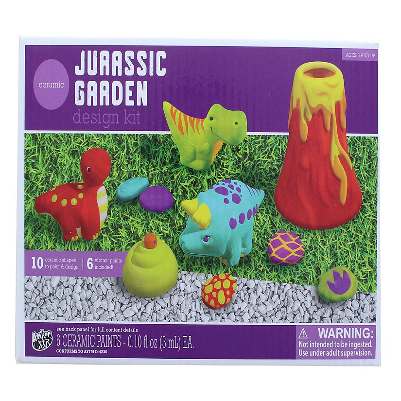 Jurassic Garden Ceramic Crafting Kit  10 Ceramic Figures Image