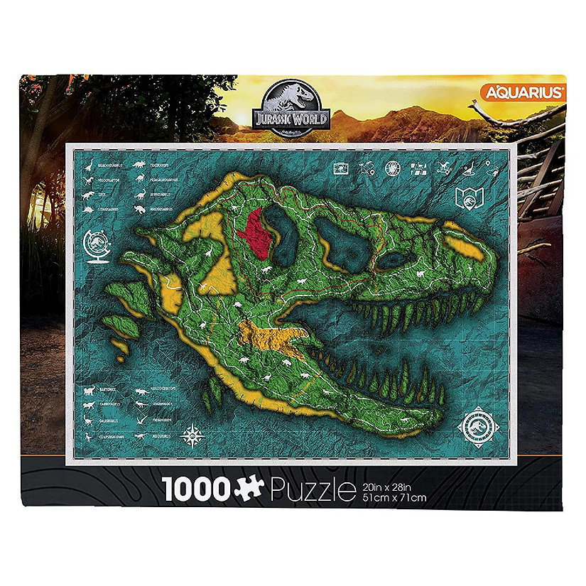 Jurassic World Map 1000 Piece Jigsaw Puzzle Image