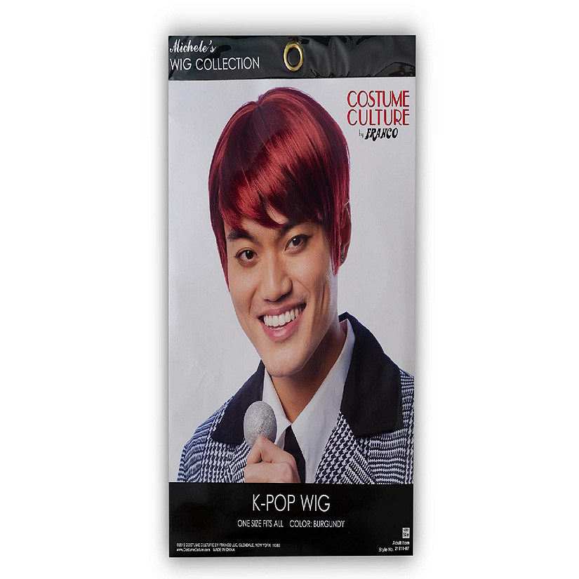 K-Pop Adult Costume Wig  Cosplay, Costume, & Leisure Wig  Red Hair Color Image