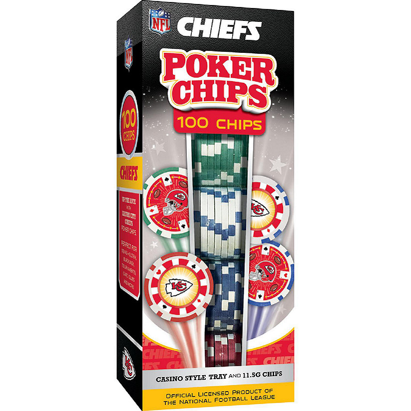Kansas City Chiefs 100 Piece Poker Chips Image