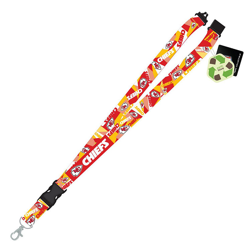 Kansas City Chiefs RPET Sustainable Material Lanyard Image