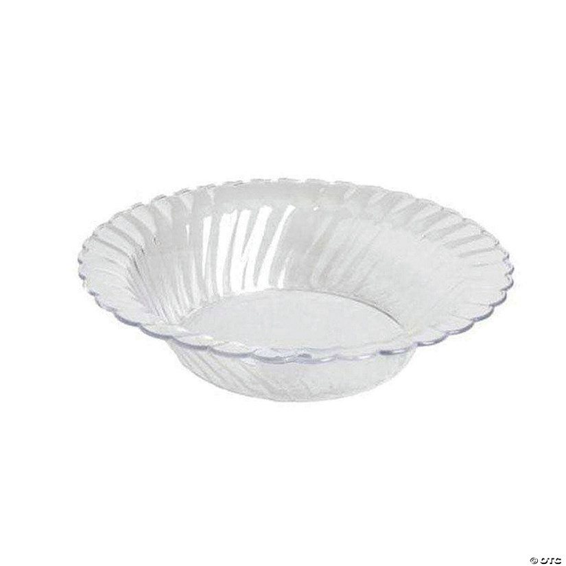 Kaya Collection 12 oz. Clear Flair Plastic Soup Bowls (180 Bowls) Image