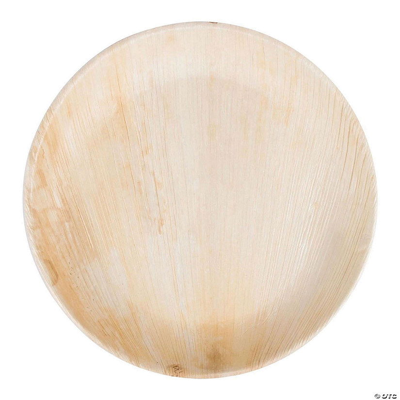 Kaya Collection 5" Round Palm Leaf Eco Friendly Disposable Pastry Plates (100 Plates) Image