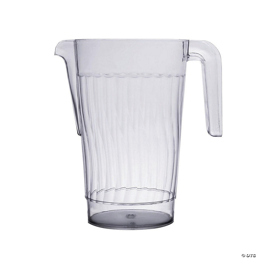 Kaya Collection 52 oz. Clear Round Plastic Disposable Pitchers (24 Pitchers) Image