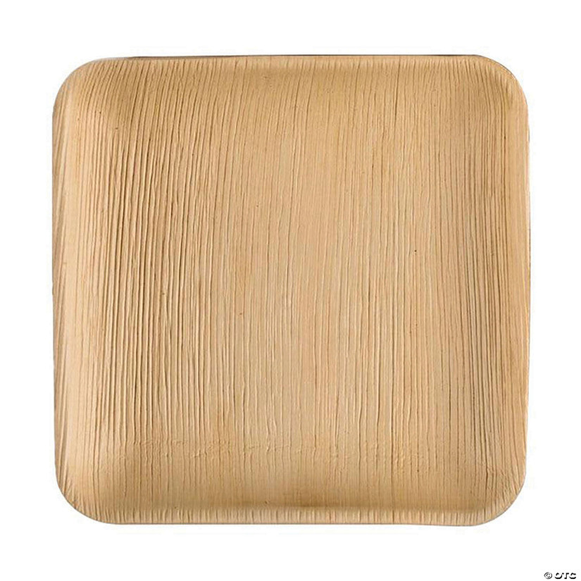 Kaya Collection 8" Square Palm Leaf Eco Friendly Disposable Buffet Plates (100 Plates) Image