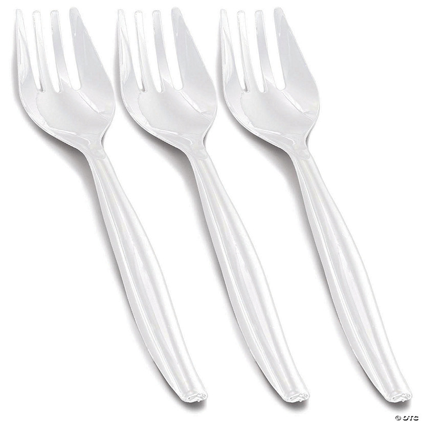 Kaya Collection Clear Disposable Plastic Serving Forks (150 Forks) Image