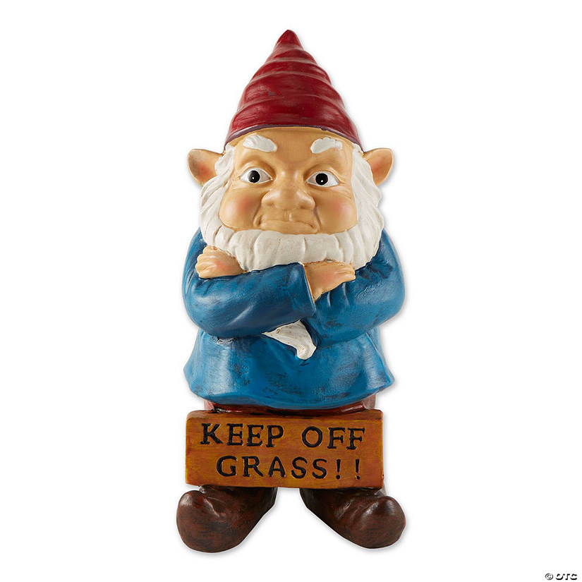Keep Off Grass Grumpy Gnome 4.5X4.25X10" Image