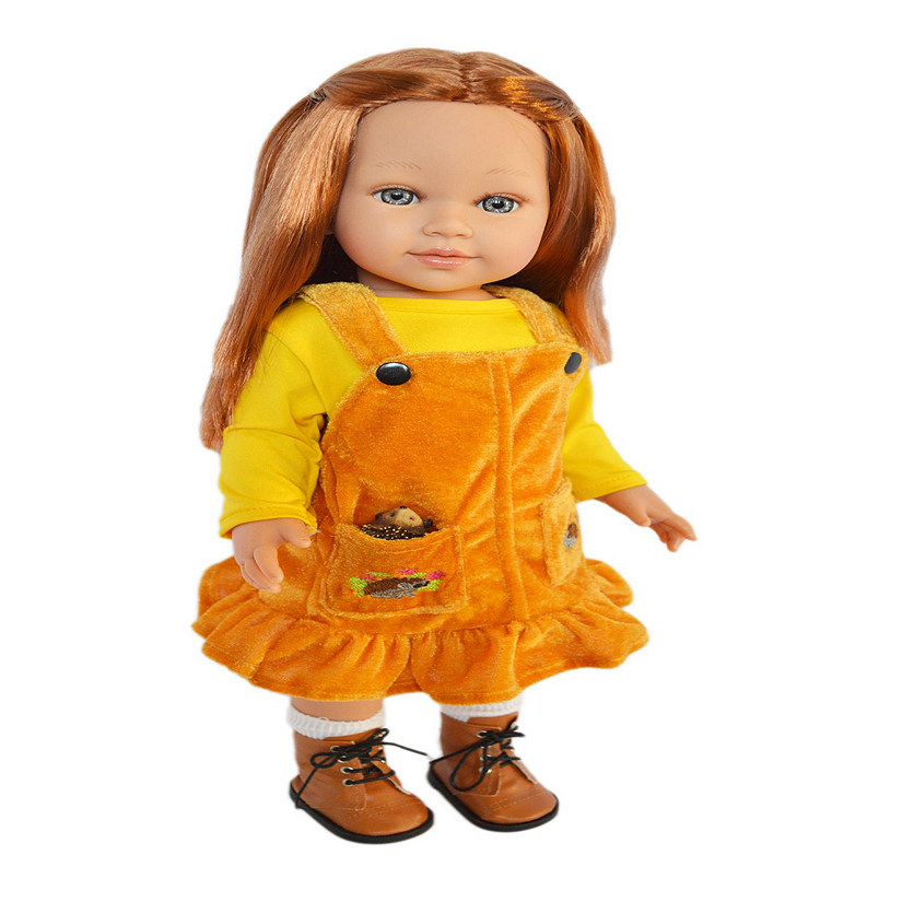 Kennedy and Friends 18" Doll Clothes- Fall Hedgehog Dress Image