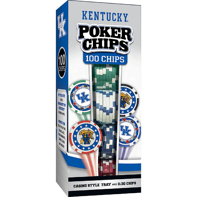 Kentucky Wildcats 100 Piece Poker Chips Image