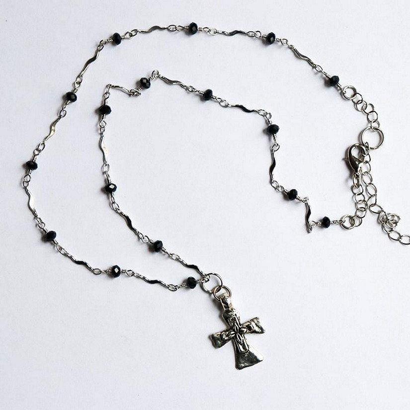 Khutsala&#8482; Artisans Black Black Rosary Cross Necklace - 1 Piece Image