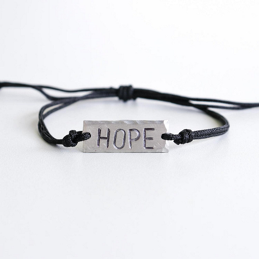 Khutsala&#8482; Artisans Black Corded Word Bracelet Hope - 1 Piece Image