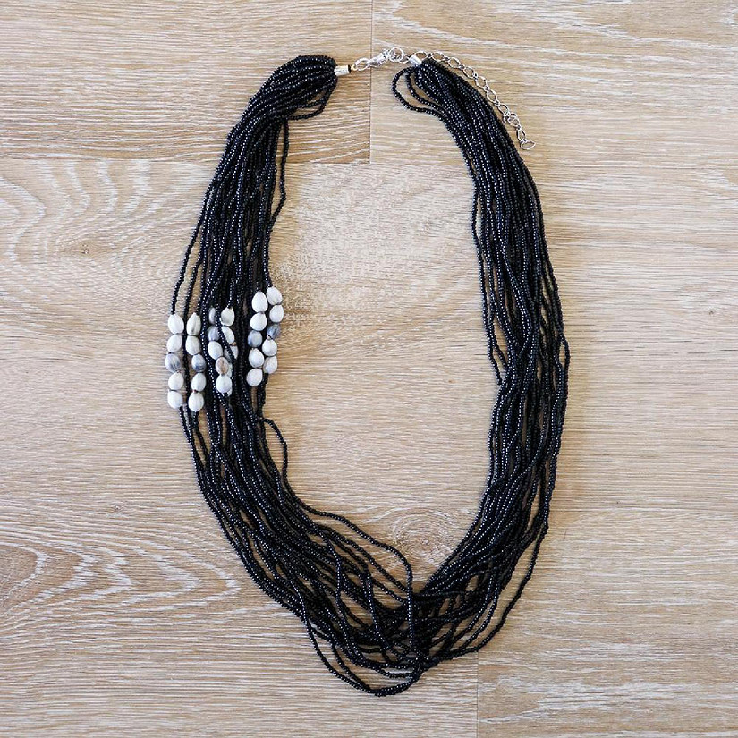 Khutsala&#8482; Artisans Black Long Beaded Necklace - 1 Piece Image