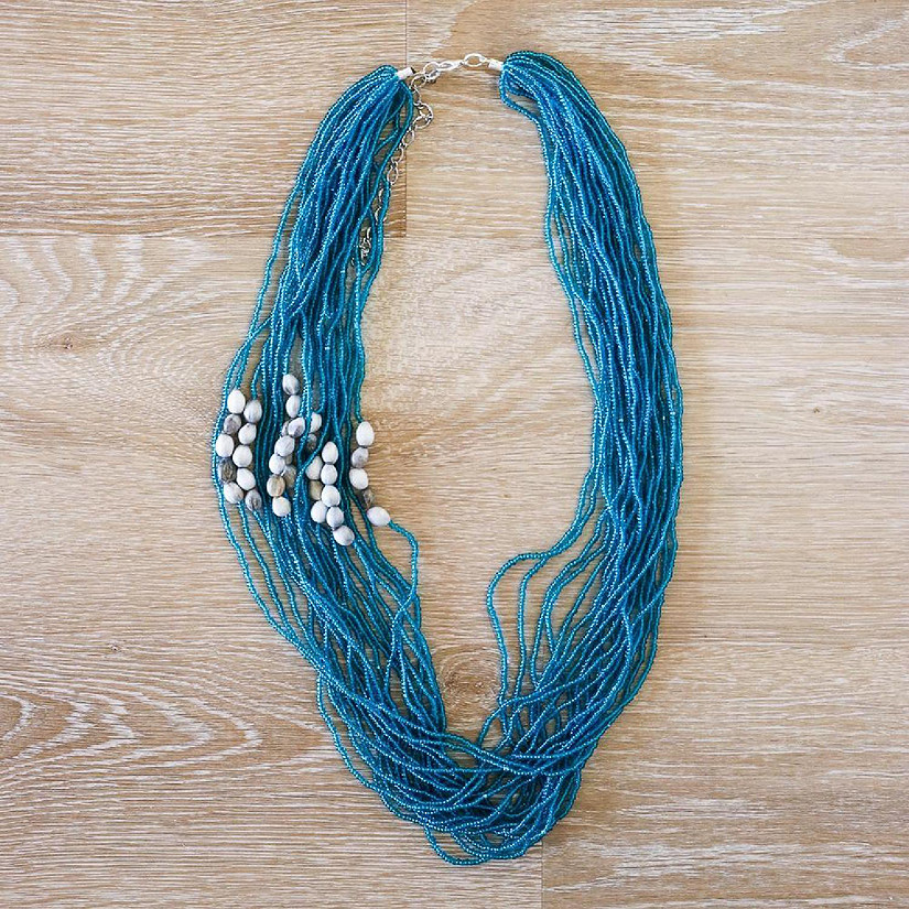 Khutsala&#8482; Artisans Blue Long Beaded Necklace - 1 Piece Image