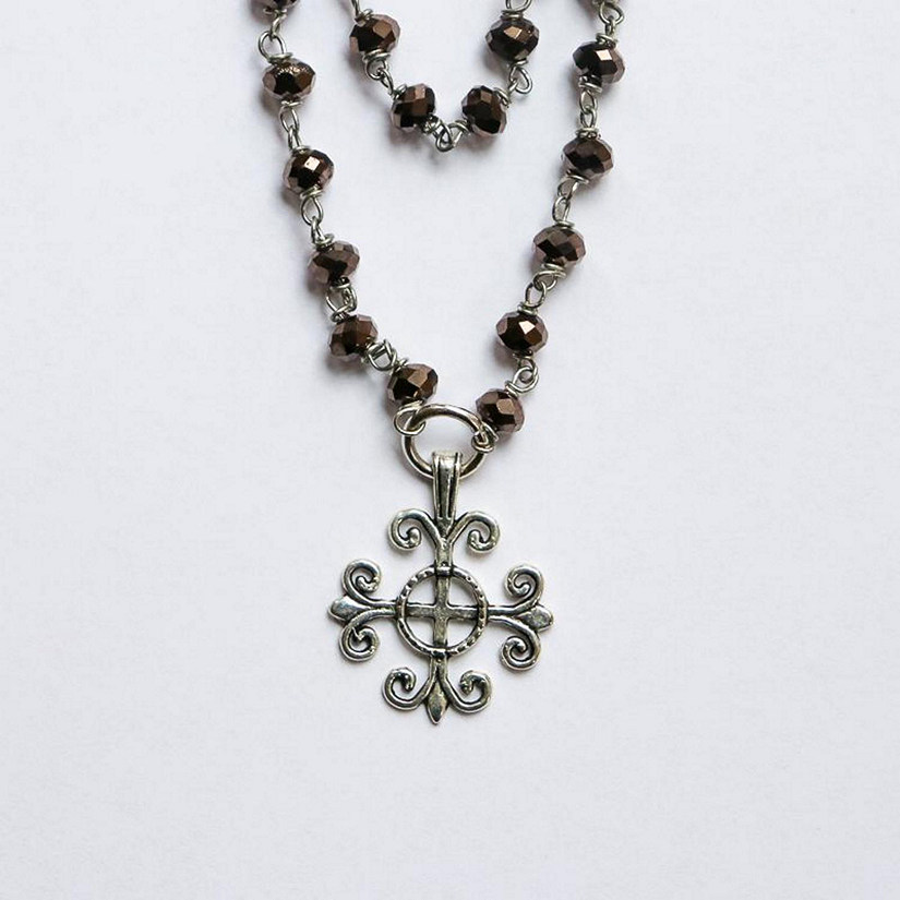Khutsala&#8482; Artisans Brown Square Cross Rosary Necklace - 1 Piece Image